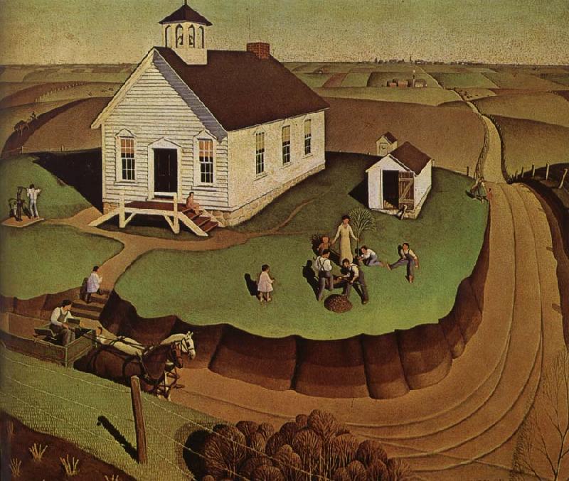 Grant Wood The day of Planting Sweden oil painting art